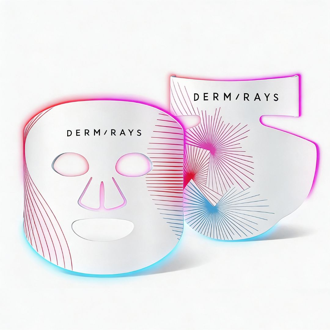 DermRays LED Light Therapy Mask For Face, Neck and Décolletage, Revitalize & Renew Your Skin