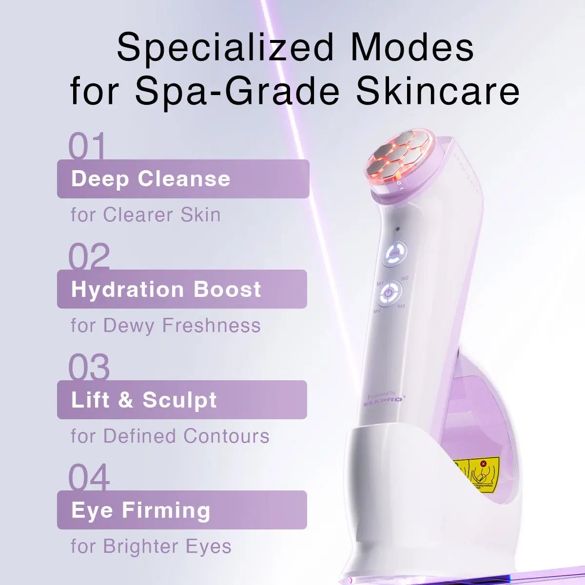 Dispositivo tonificante facial de microcorriente multifuncional DermRays FusionGlow DermRays