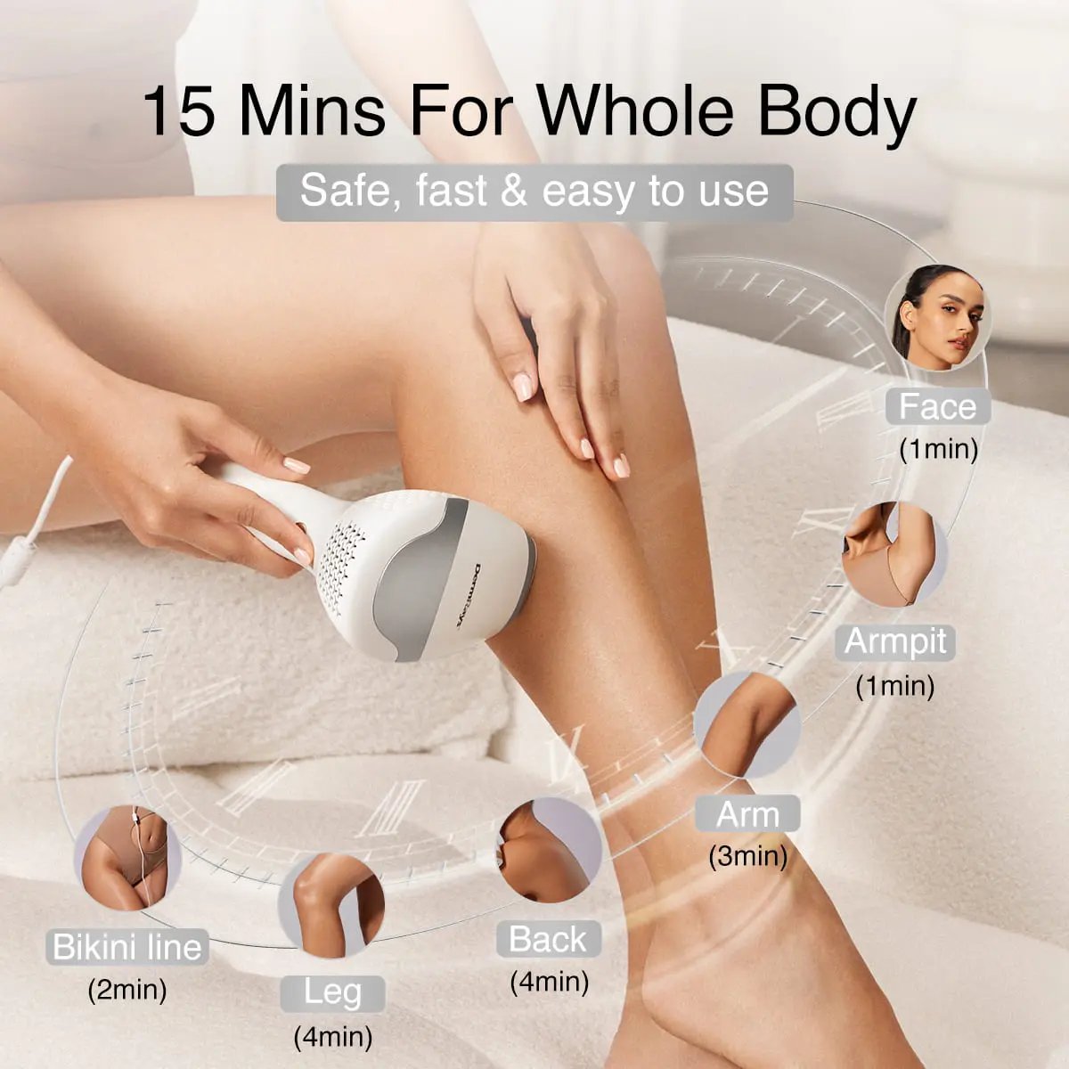 DermRays V8S Diode Laser Hair Removal, 810nm, Faster Results, Most Powerful