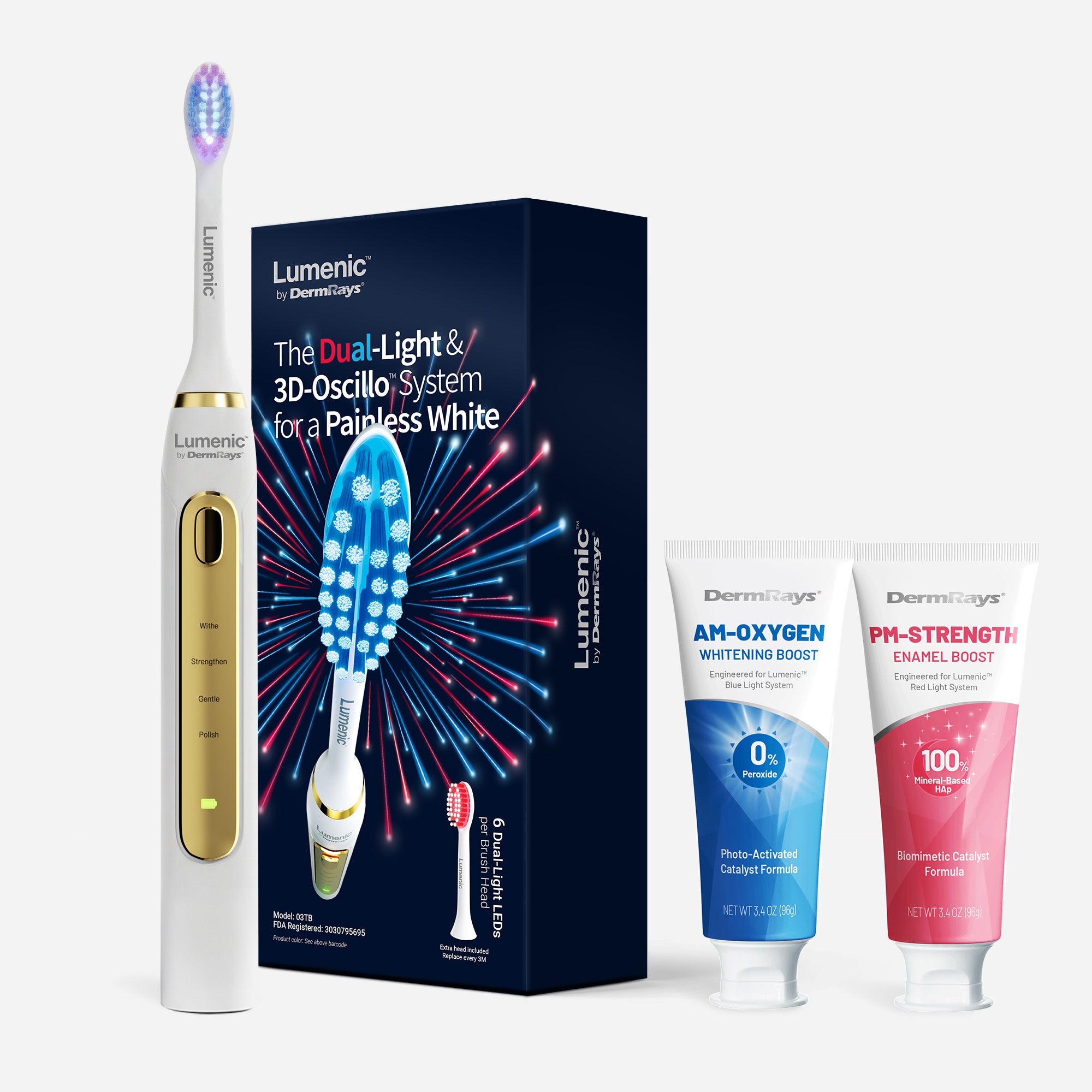 Lumenic™ Dual-Light & 3D-Oscillo™ System for a Painless White