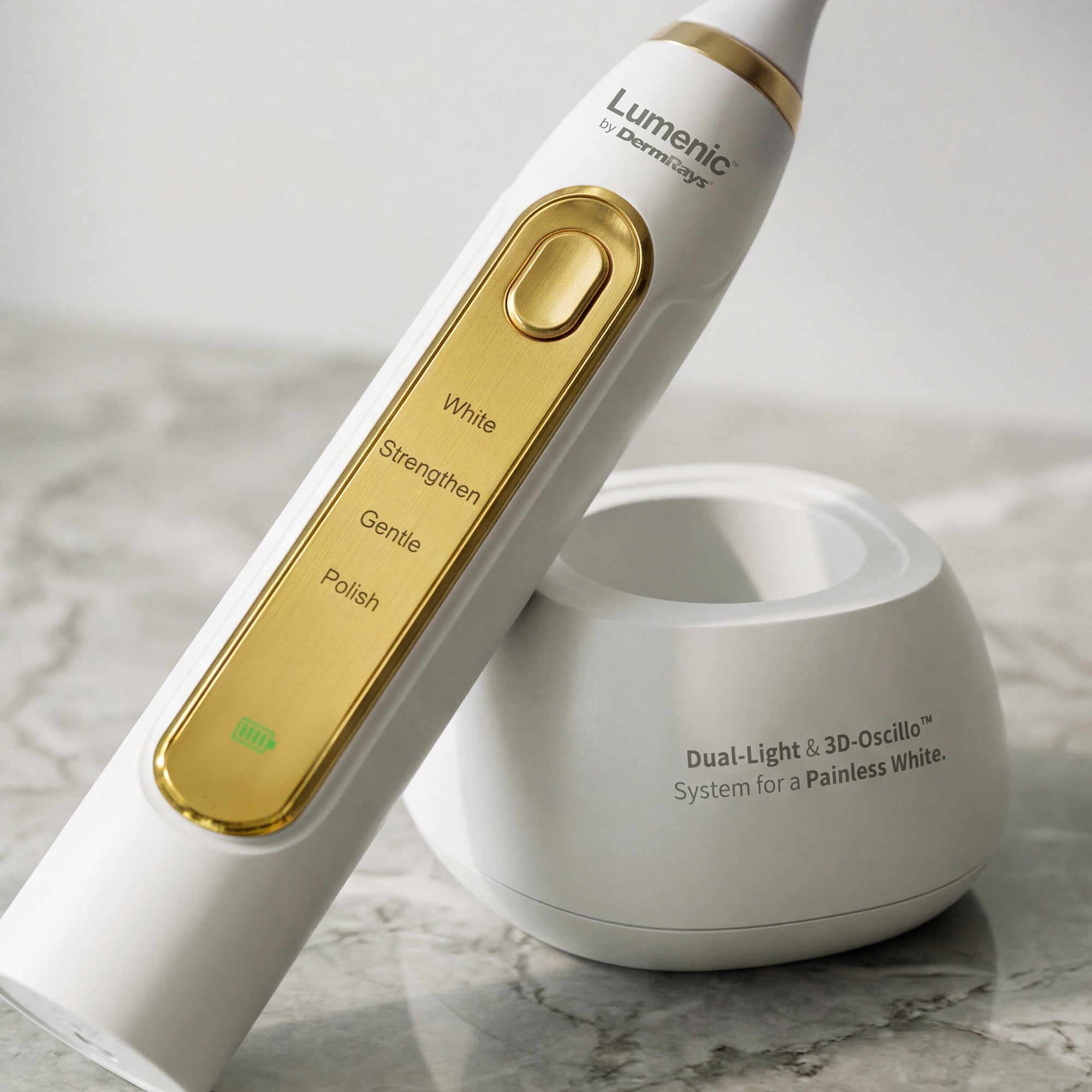 Sistema Lumenic™ de doble luz y 3D-Oscillo™ para un blanco sin dolor