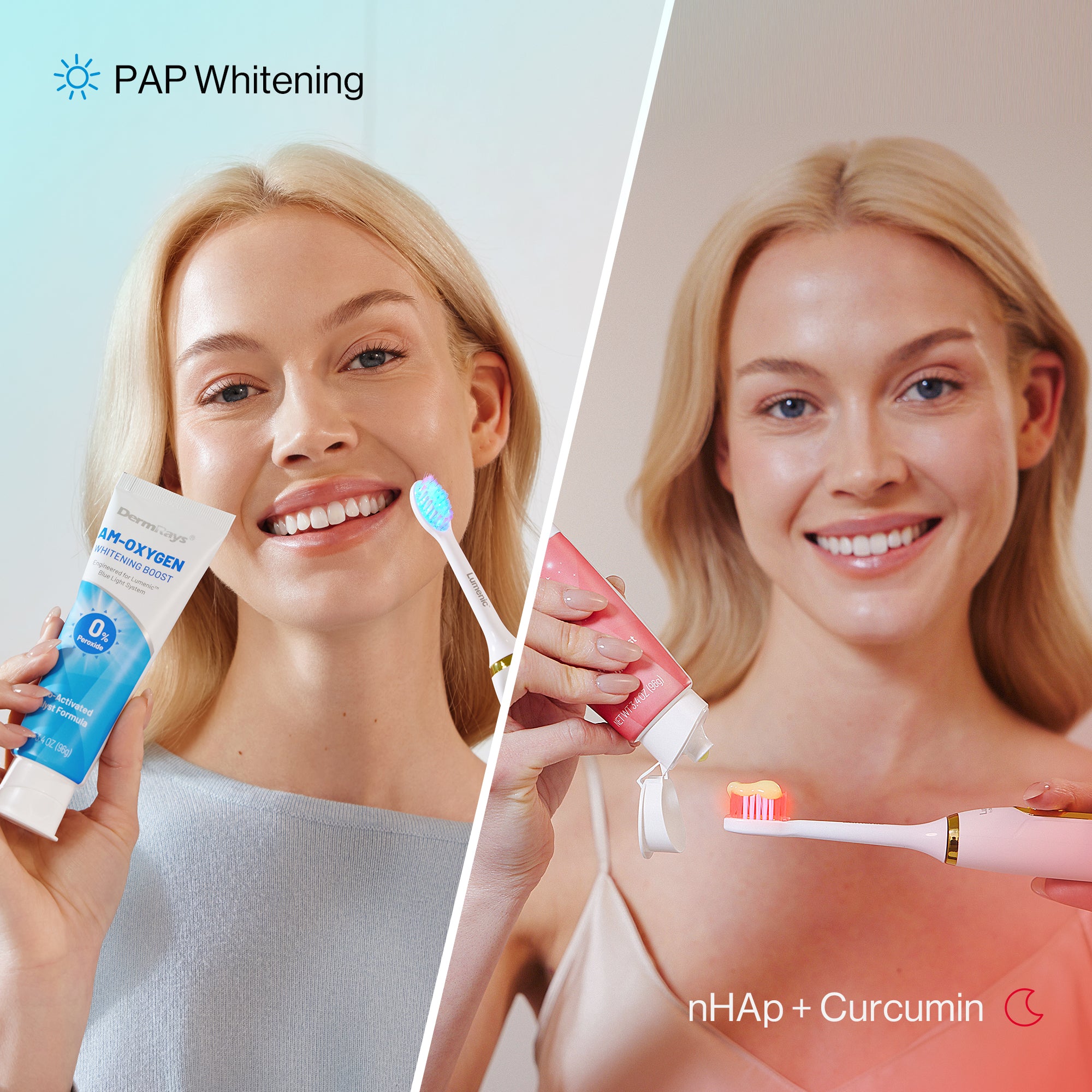 Cabezales de repuesto para cepillos de dientes Lumenic™ Dual-Light (2 piezas)