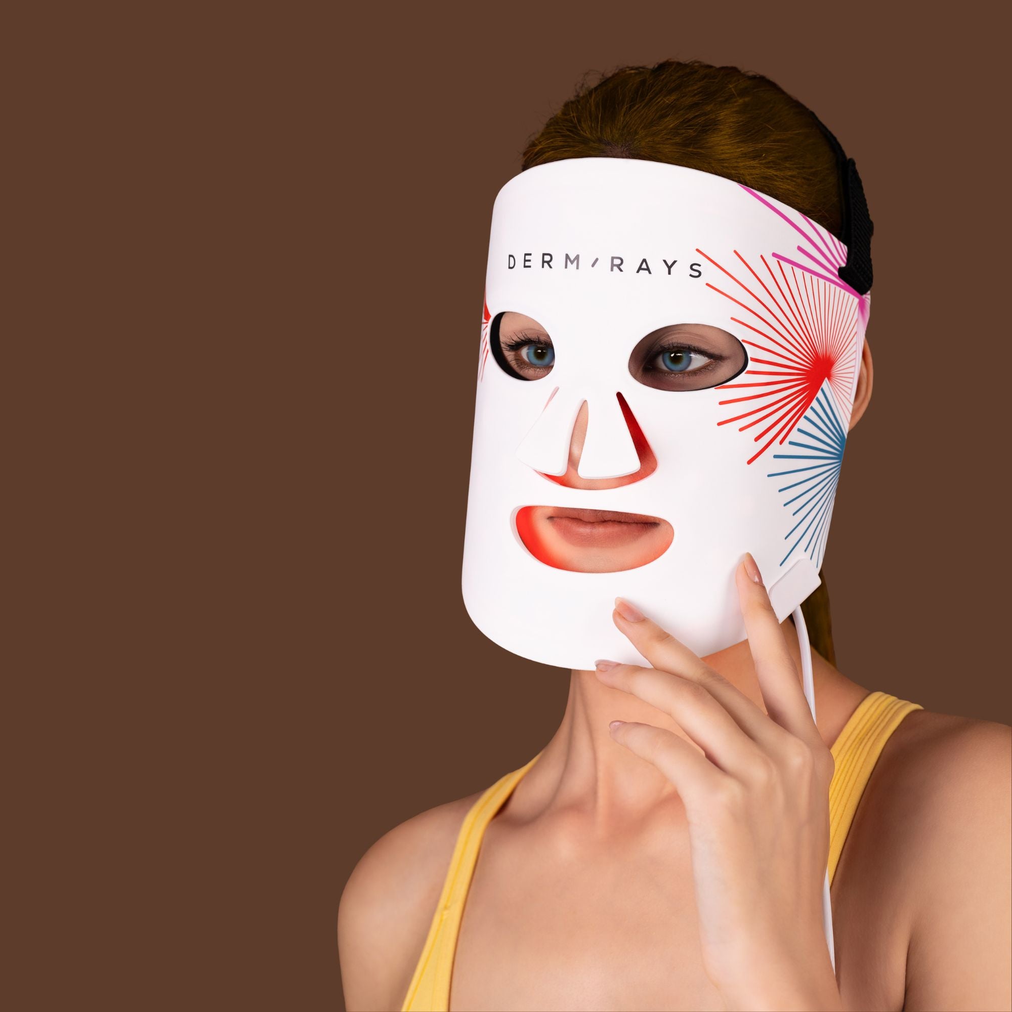 DermRays LED Light Therapy Mask For Face, Neck and Décolletage, Revitalize & Renew Your Skin